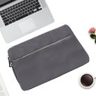 Diamond Pattern Portable Waterproof Sleeve Case Double Zipper Briefcase Laptop Carrying Bag for 13-13.3 inch Laptops (Grey) - 1