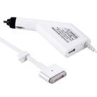 45W 14.85V 3.05A 5 Pin T Style MagSafe 2 Car Charger with 1 USB Port for Apple Macbook A1466 / A1436 / A1465 / A1435 / MD224 / MD231 / MD761 / MD711, Length: 1.7m(White) - 1