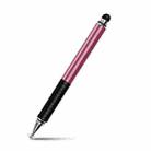 Suction Cup Dual Touch 2-in-1 Metal Capacitive Stylus Pen (Pink) - 1