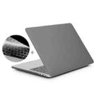 ENKAY Hat-Prince 2 in 1 Frosted Hard Shell Plastic Protective Case + Europe Version Ultra-thin TPU Keyboard Protector Cover for 2016 MacBook Pro 13.3 Inch with Touch Bar (A1706) (Grey) - 1