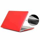 ENKAY Hat-Prince 2 in 1 Crystal Hard Shell Plastic Protective Case + Europe Version Ultra-thin TPU Keyboard Protector Cover for 2016 MacBook Pro 13.3 Inch with Touch Bar (A1706) (Red) - 1