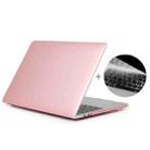 ENKAY Hat-Prince 2 in 1 Crystal Hard Shell Plastic Protective Case + Europe Version Ultra-thin TPU Keyboard Protector Cover for 2016 MacBook Pro 15.4 Inch with Touch Bar (A1707) (Pink) - 1