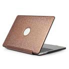 Laptop One-piece PU Leather Case for MacBook Pro 13.3 inch A1989 (2018) (Bronze) - 1