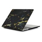 Black Gold Texture Marble Pattern Laptop Water Decals PC Protective Case for MacBook Pro 15.4 inch A1990 (2018) / A1707 - 1