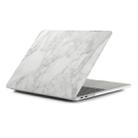 White Grey Texture Marble Pattern Laptop Water Decals PC Protective Case for MacBook Pro 15.4 inch A1990 (2018) / A1707 - 1