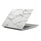 White Black Texture Marble Pattern Laptop Water Decals PC Protective Case for MacBook Pro 15.4 inch A1990 (2018) / A1707 - 1