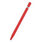 Anti-lost Cap Touch Screen Silicone Protective Cover for Apple Pencil 1(Red) - 1