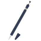 Anti-lost Cap Silicone Protective Cover for Apple Pencil 1(Dark Blue) - 1