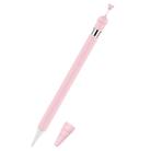 Anti-lost Cap Silicone Protective Cover for Apple Pencil 1(Pink) - 1