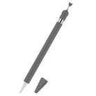 Anti-lost Cap Silicone Protective Cover for Apple Pencil 1(Grey) - 1