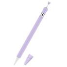 Anti-lost Cap Silicone Protective Cover for Apple Pencil 1(Purple) - 1