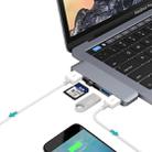 5 in 1 Multi-function Aluminium Alloy 5Gbps Transfer Rate USB-C / Type-C HUB Adapter with 3 USB 3.0 Ports & SD Card Slot & TF Card Slot for Macbook 2015 / 2016 / 2017(Grey) - 1