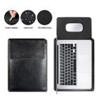 4 in 1 Laptop PU Leather Bag + Power Bag + Cable Tie + Mouse Bag for MacBook 13 inch(Black) - 3