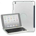 F1 For iPad mini 3 / 2 / 1 Laptop Version Plastic Bluetooth Keyboard Tablet Case (Silver) - 1