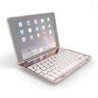 F8SM+ Laptop Version Colorful Backlit Aluminum Alloy Bluetooth Keyboard Tablet Case For iPad mini 4 / mini 5(Rose Gold) - 1