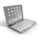 F8SM+ Laptop Version Colorful Backlit Aluminum Alloy Bluetooth Keyboard Tablet Case For iPad mini 4 / mini 5(Silver) - 1
