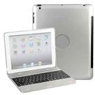 P2095 For iPad 4 / 3 / 2 Laptop Version Aluminum Alloy Bluetooth Keyboard Tablet Case(Silver) - 1