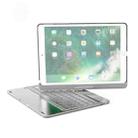 F360 For iPad Pro 10.5 inch & iPad Air 10.5 inch Rotatable Colorful Backlight Laptop Version Aluminum Alloy Bluetooth Keyboard Tablet Case (Silver) - 1