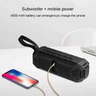 awei Y280 IPX4 Bluetooth Speaker Power Bank with Enhanced Bass, Built-in Mic, Support FM / USB / TF Card / AUX(Black) - 6