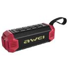 awei Y280 IPX4 Bluetooth Speaker Power Bank with Enhanced Bass, Built-in Mic, Support FM / USB / TF Card / AUX(Red) - 1