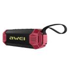 awei Y280 IPX4 Bluetooth Speaker Power Bank with Enhanced Bass, Built-in Mic, Support FM / USB / TF Card / AUX(Red) - 5