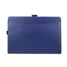 For Microsoft Surface Pro 7 / 7+ Microfiber Lambskin Texture Magnetic Horizontal Flip Leather Case with Pen Slot & Holder (Blue) - 1