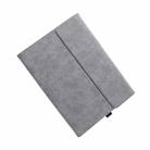 For Microsoft Surface Pro 7 / 7+ South African Sheepskin Magnetic Horizontal Flip Leather Case with Pen Slot & Holder (Grey) - 1