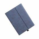 For Microsoft Surface Pro 7 / 7+ South African Sheepskin Magnetic Horizontal Flip Leather Case with Pen Slot & Holder (Blue) - 1