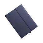 For Microsoft Surface Pro 7 / 7+ Microfiber Lambskin Texture Magnetic Horizontal Flip Leather Case with Pen Slot & Holder (Blue) - 1