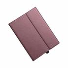 For Microsoft Surface Pro 7 / 7+ Microfiber Lambskin Texture Magnetic Horizontal Flip Leather Case with Pen Slot & Holder (Red) - 1