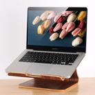 SamDi Artistic Wood Grain Desktop Heat Radiation Holder Stand Cradle for Apple Macbook, ASUS, Lenovo(Coffee) - 10