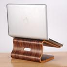 SamDi Artistic Wood Grain Desktop Heat Radiation Holder Stand Cradle for Apple Macbook, ASUS, Lenovo(Coffee) - 11