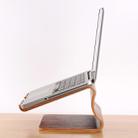 SamDi Artistic Wood Grain Desktop Heat Radiation Holder Stand Cradle for Apple Macbook, ASUS, Lenovo(Coffee) - 12