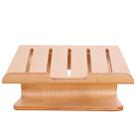 SamDi Artistic Wood Grain Desktop Heat Radiation Holder Stand Cradle for Apple Macbook, ASUS, Lenovo(Brown) - 2