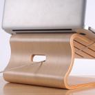SamDi Artistic Wood Grain Desktop Heat Radiation Holder Stand Cradle for Apple Macbook, ASUS, Lenovo(Brown) - 3
