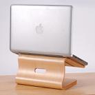 SamDi Artistic Wood Grain Desktop Heat Radiation Holder Stand Cradle for Apple Macbook, ASUS, Lenovo(Brown) - 11