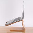 SamDi Artistic Wood Grain Desktop Heat Radiation Holder Stand Cradle for Apple Macbook, ASUS, Lenovo(Brown) - 12