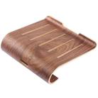 SamDi Artistic Wood Grain Walnut Desktop Heat Radiation Holder Stand Cradle, For iPad, Tablet, Notebook(Coffee) - 2