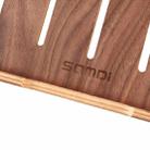SamDi Artistic Wood Grain Walnut Desktop Heat Radiation Holder Stand Cradle, For iPad, Tablet, Notebook(Coffee) - 5