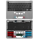 For Macbook Pro 13 inch 2021 A2338 C-side Cover + UK Edition Key Board (Grey) - 1