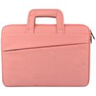 ST03S 13.3 inch Double Side Pockets Wearable Oxford Cloth Soft Handle Portable Laptop Tablet Bag(Pink) - 1