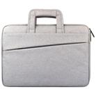 ST03S 13.3 inch Double Side Pockets Wearable Oxford Cloth Soft Handle Portable Laptop Tablet Bag(Grey) - 1