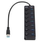 7 Ports USB 3.0 High Speed Multi Hub Expansion with Switch for PC & Laptop - 1