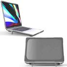 For MacBook Pro 16 inch A2141 (2019) PC + TPU Two Colors Laptop Protective Case(Grey) - 1