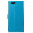 Lucky Clover Pressed Flowers Pattern Leather Case for OPPO A5, with Holder & Card Slots & Wallet & Hand Strap(Blue) - 3