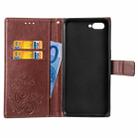 Lucky Clover Pressed Flowers Pattern Leather Case for OPPO A5, with Holder & Card Slots & Wallet & Hand Strap(Brown) - 4