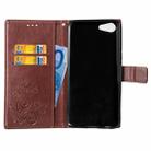 Lucky Clover Pressed Flowers Pattern Leather Case for OPPO A83, with Holder & Card Slots & Wallet & Hand Strap(Brown) - 4