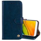 For Xiaomi Redmi 5 Oil Wax Texture Horizontal Flip Leather Case with Holder & Card Slots & Wallet(Blue) - 1