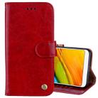 For Xiaomi Redmi 5 Oil Wax Texture Horizontal Flip Leather Case with Holder & Card Slots & Wallet(Red) - 1