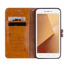 For Xiaomi Redmi Note 5A Without Fingerprint Identification Oil Wax Texture Horizontal Flip Leather Case with Holder & Card Slots & Wallet(Brown) - 4
